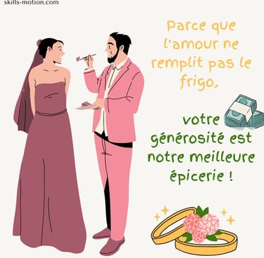 Texte pour urne de mariage humour