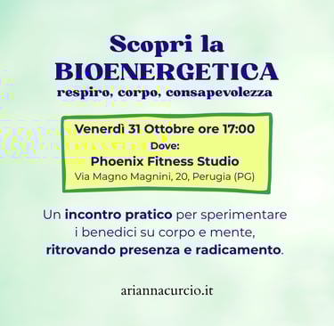 scopri la bioenergetica Perugia Umbria chinesiologa Arianna Isabella Curcio benessere psicofisico