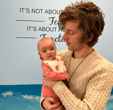 Gentle chiropractic adjustment for a baby at Three Nails Chiropractic in Franklin TN