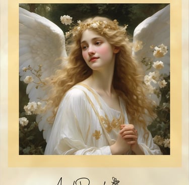 Fairhaired angel of Truth, white and pure, gold and peaceful.
