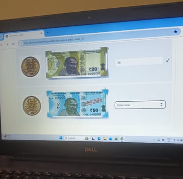 Practical academics where money concept is taught