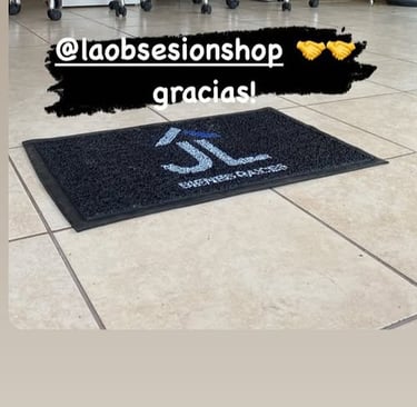 Felpudo personalizado con logo inmobiliaria jl