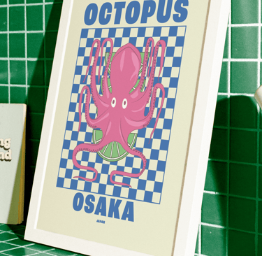 Poster Octopus Mockup
