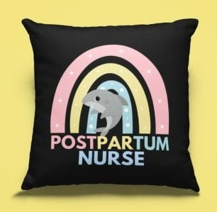 Postpartum Nurse Throw Pillow