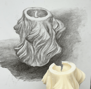 Candle, Charcoal, 2024