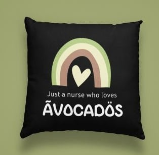 Just A Nurse Who Love Avocados Throw Pillow