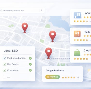 Local SEO map listings and reviews