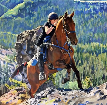 Mollie & Mack, 70" x 64" Acrylic on canvas, 2023