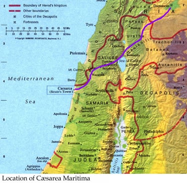 The "Magic Trail" trade route into Caesarea Maritima