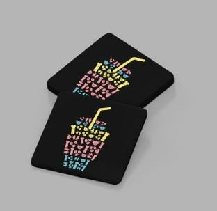 Coffee Scrub Rubber Gloves Coaster