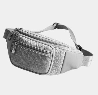 A trendy custom waist bag combining modern design with practical use.