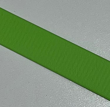 Farbmuster Biothane in Apfelgrün, Leine, Halsband, Maulkorb