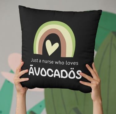 Just A Nurse Who Love Avocados Throw Pillow