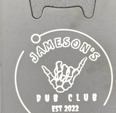 Laser Engraved Stainless Steel Black Bottle Opener