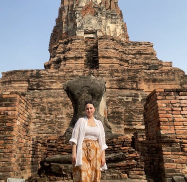 Sarah à Ayutthaya en Thaïlande
