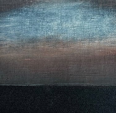 Mixed media abstract art. Landscape abstract. Laurence Moracchini Ditchling Studio.