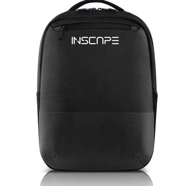 a backpack for office with two colors inscape logo on it