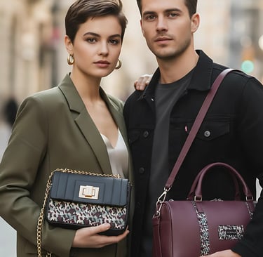 a man and woman standing next to each other