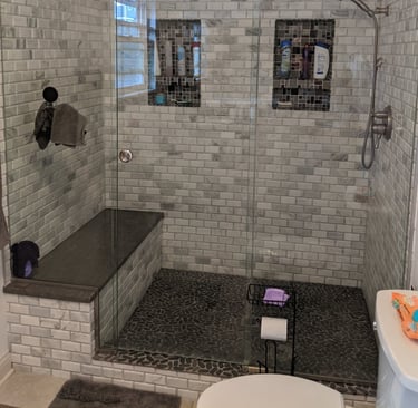 new walk in custom shower