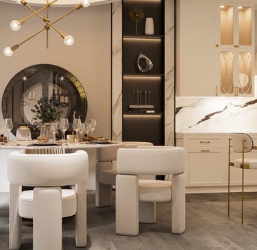 living room and kitchen design