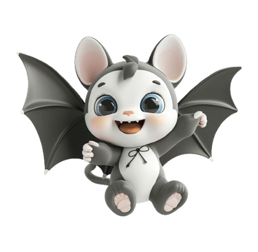 a cute anime bat smiling-funclass.app