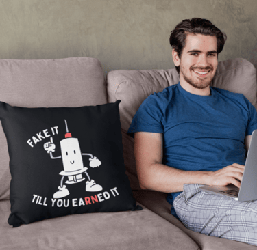 earned it throw pillow