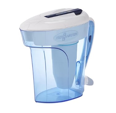 ZeroWater 12-cup water filter pitcher with integrated TDS meter