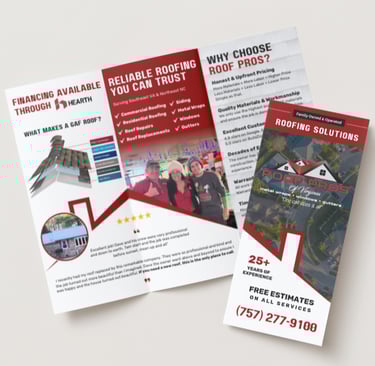 roofing company brochure design
