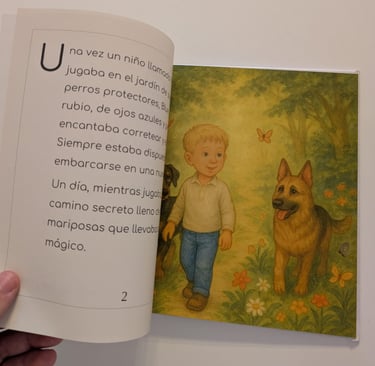 Paginas interiores de cuento personalizado con valores