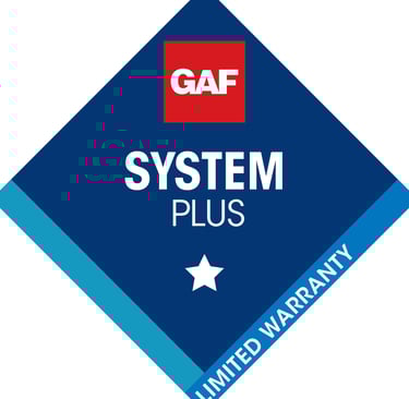 GAF System Plus Warranty Badge for GAF Certified Installers such as Catch All Contracting