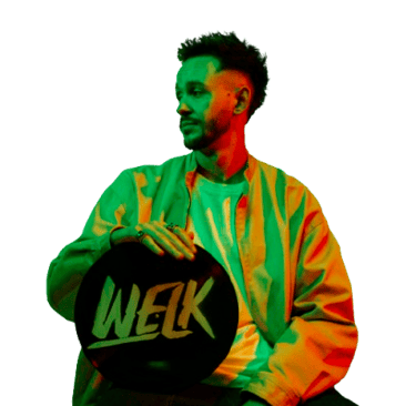 homem com disco de dj, dj welk