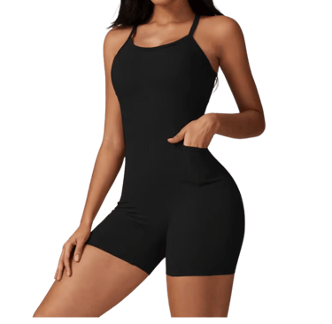 aliexpress sleeveless shorts gym bodysuit