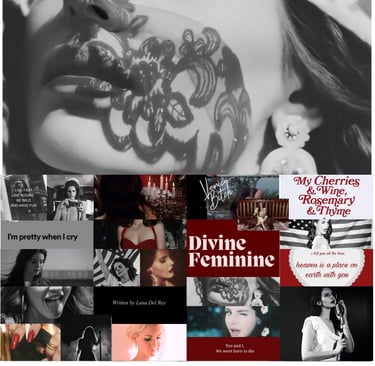 lana del rey aesthetics - divine feminine, glamour, old hollywood, retro, sultry