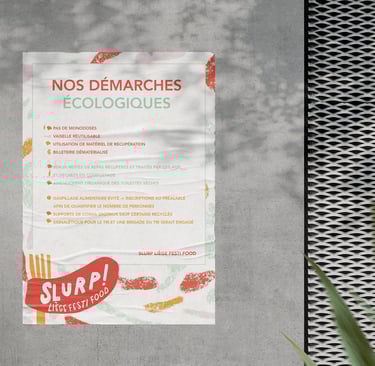 Branding Slurp Liège festi food - affiche - par Soleado studio