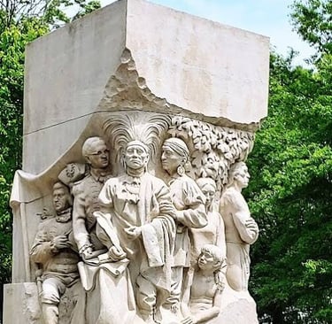 Knoxville, TN Travel - Statue at riverfront and Neyland Greenway