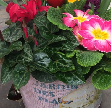 Basket with flowers