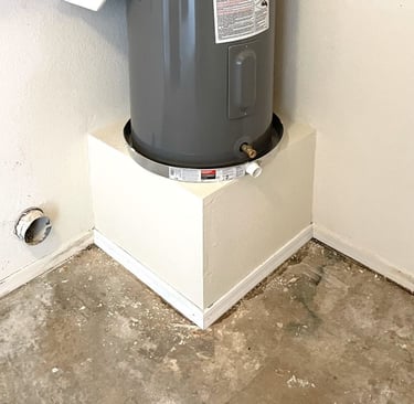 Water heater replaced with drywall repairs