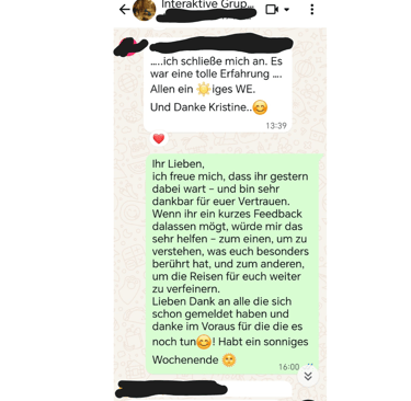 Feedback Gruppenreise
