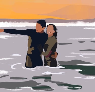 portrait-couple -surf-ocean