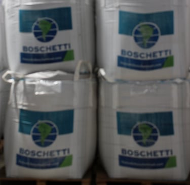 a stack of bags with the word BOSCHETTI on the middle of the bag and the same logo of the image
