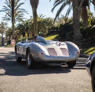 A 1956 Porsche 550A Spyder at Amelia Island Concours D'Elegance.
