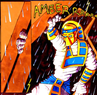 The Mummy emerges from his sarcophagus