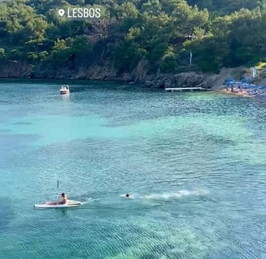 Baignade à Skala Ermogenis - Ile grecque de Lesbos