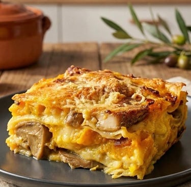 Lasagna di zucca - Ricetta per lasagna di zucca vegetariana cremosa e saporita