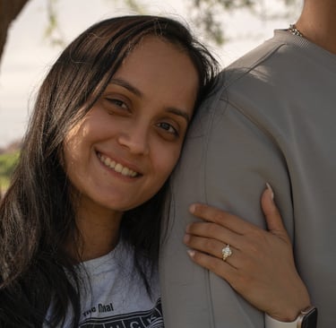 woman happy with the proposal