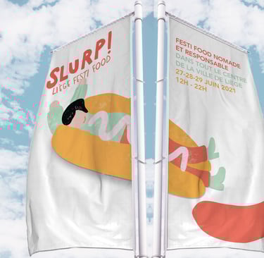 Branding Slurp Liège festi food - bannière - par Soleado studio