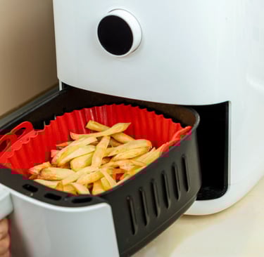 a person is putting food in a container