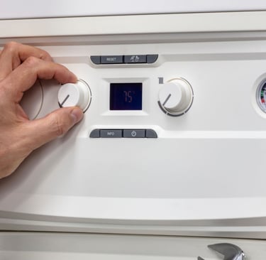 a person is holding a remote control system