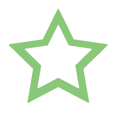 A green and white logo in the shape of a start represents a Five-Star Rated Business