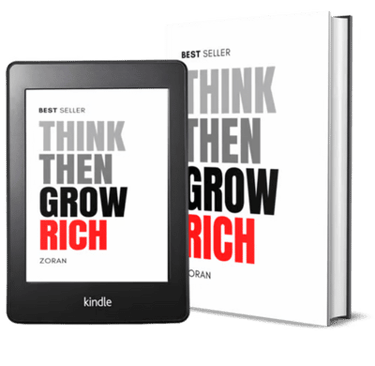 think then then grow rich buch mockup als hardcover und tablet